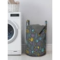 thumbnail image 3 of Autumn Laundry Bag, Fall Nature Forest Plants Colorful Print, Hamper Basket with Handles Drawstring Closure for Laundromats, 13" x 19", Charcoal Grey Multicolor, by Ambesonne, 3 of 4