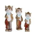 thumbnail image 3 of 3 Uds Bonitas Figuritas De Jardín Estatuas De Gatito De Mesa Para Gabinete Interior Césped Sunnimix estatua de gato, 3 of 8