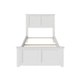 thumbnail image 3 of Leo & Lacey Madison Lit Plateforme Simple en Bois avec Pied de Lit Assorti, Blanc, 3 of 5
