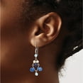 thumbnail image 3 of Sterling Silver Dark Blue Crystal / Lapis Fwc Pearl Earrings (44 X 9) Made In Thailand qe2560, 3 of 5