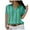 Green, variant on Elainilye Fashion Womens Tshirts Casual Stripe Polka Dots Printing Short Sleeve Shirt Blouse,Green