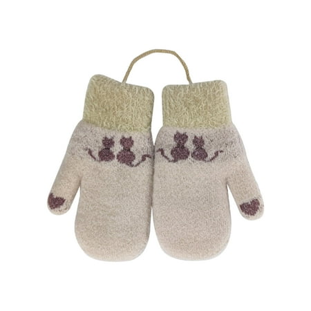 

TAIAOJING Kids Winter Warm Windproof Outdoor Sports Gloves For Baby Gloves Kintted Snow Mittens Winter Gloves Boys Girls Snow Warm For Kids Ski Gloves Kids Gloves & Mittens