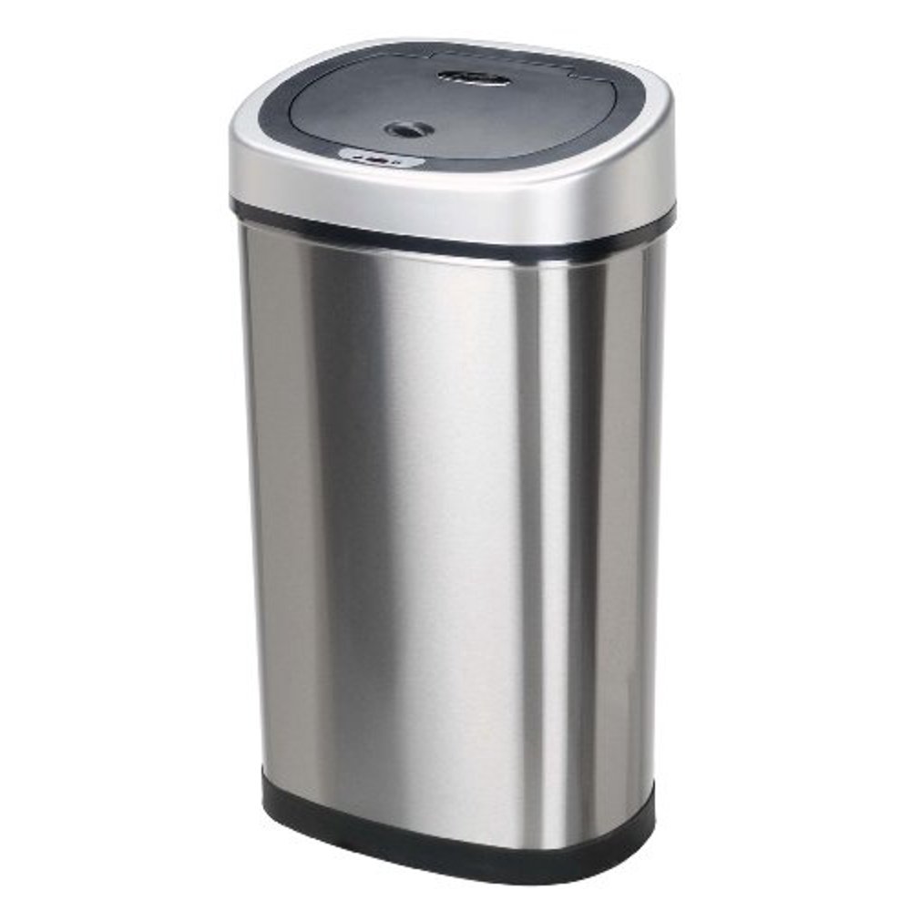 Nine Stars DZT509 Infrared Touchless Stainless Steel Trash Can, 13.2