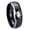 Black 2 Tone Polish Edge, variant on Crown Concave Black Tungsten Men Ring 10MM