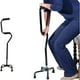 thumbnail image 1 of Bastón Ortopédico para Adulto Mayor con Doble Apoyo | Altura Ajustable 77-93 cm | Base de 4 Patas Antideslizantes para Estabilidad y Apoyo al Levantarse. (NEGRO), 1 of 9