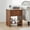 Walnut, variant on Weselon Modern Fluted Nightstand, Curved Side Bedside Table with Drawer and Open Shelf for Bedroom, Walnut