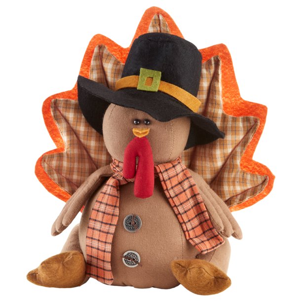 Delton Products Corp Sitting Pilgrim Split Leg Turkey Thanksgiving Figurine 9 Inches