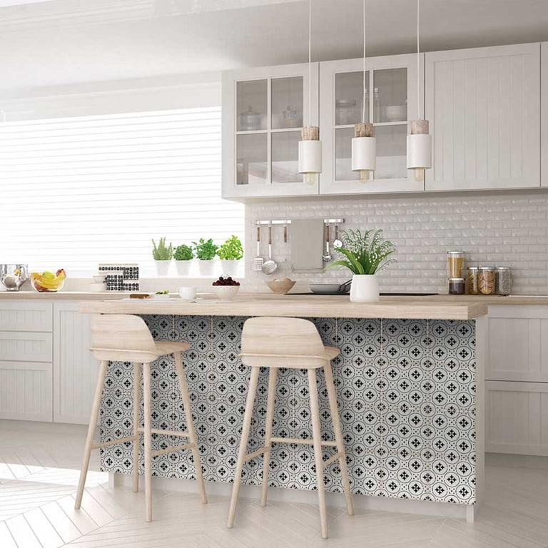 Adesivi Per Piastrelle Mi Alma Black & White Collection: 24 Pezzi Effetto Backsplash, Rimovibili E Impermeabili Per Cucina E Bagno, Facili Da Applicare Peel And Stick - 5