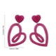 thumbnail image 3 of Pendientes de corazón de tinta rosa para San Valentín, pendientes huecos de Europa y Estados Unidos, pendientes coreanos sencillos, pendientes de oreja, pendientes de amor acrílicos para mujer., 3 of 6