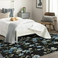 thumbnail image 4 of Washable Rugs 4x6 Blue Floral Rug & Home Decor - Living Room Rug, Botanical Rugs for Bedroom, Non Slip Soft Low Pile Large Indoor Area Rug, Spring Flower Carpet & Room Decorations Y-&46, 4 of 7