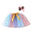 thumbnail image 2 of Kogui Tutu Skirt Girls Girls Ruffle Sparkle Skirt Shiny Dance Scooter Skirt Tutu Skirt 5T 8T (Purple,5-8 Years), 2 of 3