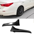 thumbnail image 3 of Ikon Motorsports Side Skirts + Corner Aprons Compatible with 2014-2017 INFINITI Q50 JDM Sports Style PU Unpainted Splash Mud Flap Guards Underbody Spoiler Side Corner Aprons 4PCS, 3 of 7