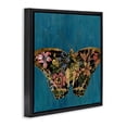thumbnail image 3 of Stupell Industries Traditional Butterfly with Floral Wings Black Floating Frame Canvas Art, 25 x 25, by Naomi McCavitt, 3 of 8