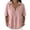 Pink, variant on Casual Shirts for Womens Short Sleeve Solid Blend Zip Front Collared Womens Activities Shirt,Black.M