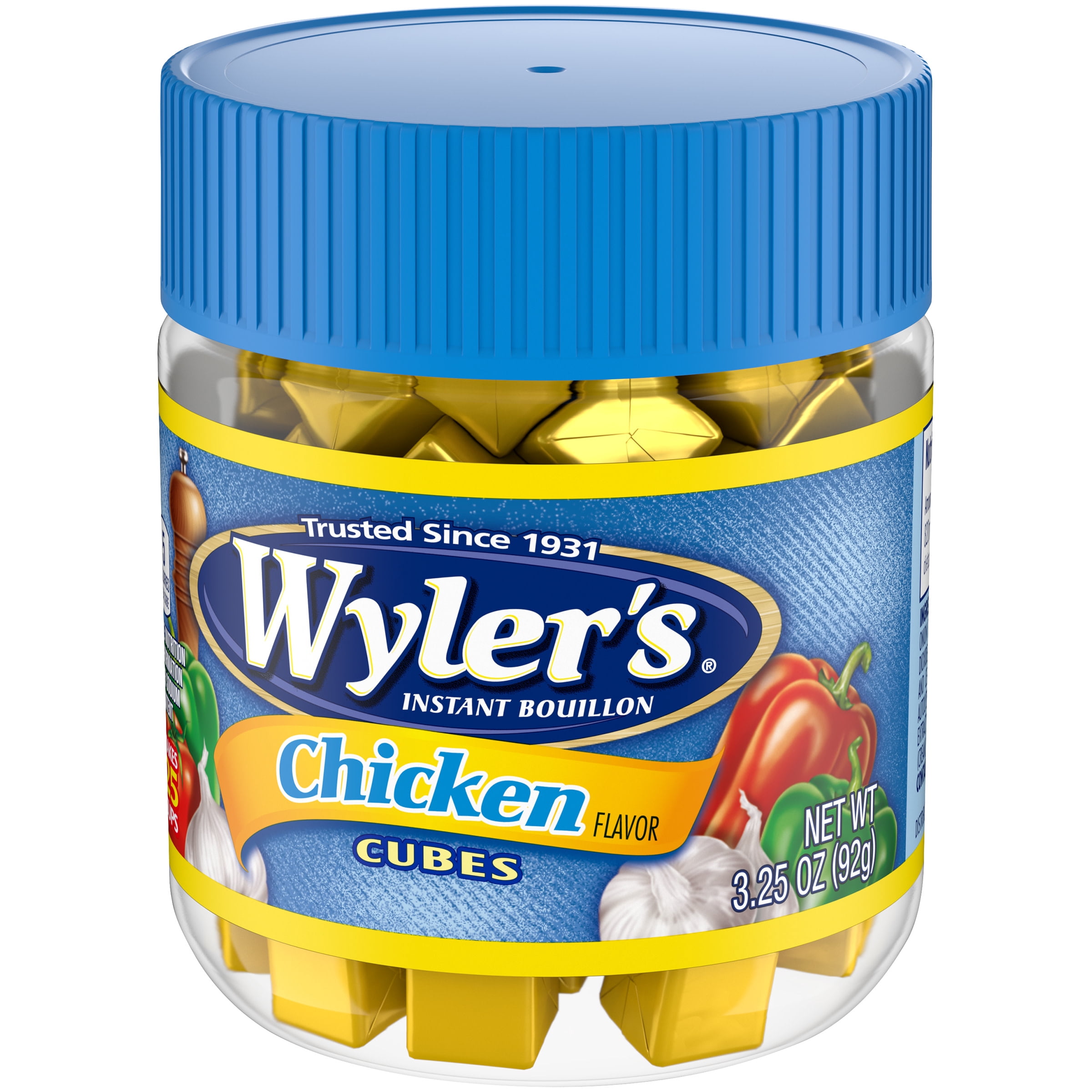 Wyler S Instant Bouillon Chicken Flavored Cubes 3 25 Oz Jar Walmart Com Walmart Com