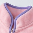 thumbnail image 5 of Hinvhai Toddler Boy's Girl's Stand Collar Jackets ,Little Kids Casual Fashion Long Sleeve Color Block Warm Fleece Coat Winter Outerwear with Pocket Pink 4 Years, 5 of 6