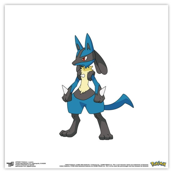 Gallery Pops Pokemon - Lucario Wall Art, Unframed Version, 12" x 12"