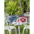 thumbnail image 2 of Outdoor Tablecloth with Umbrella Hole and Zipper, Teal Christmas Gnomes Round Table Cloth 60 Inch Waterproof Tablecloth, Xmas Snowflake Gifts Picnic Table Cover for Patio Camping, 2 of 7