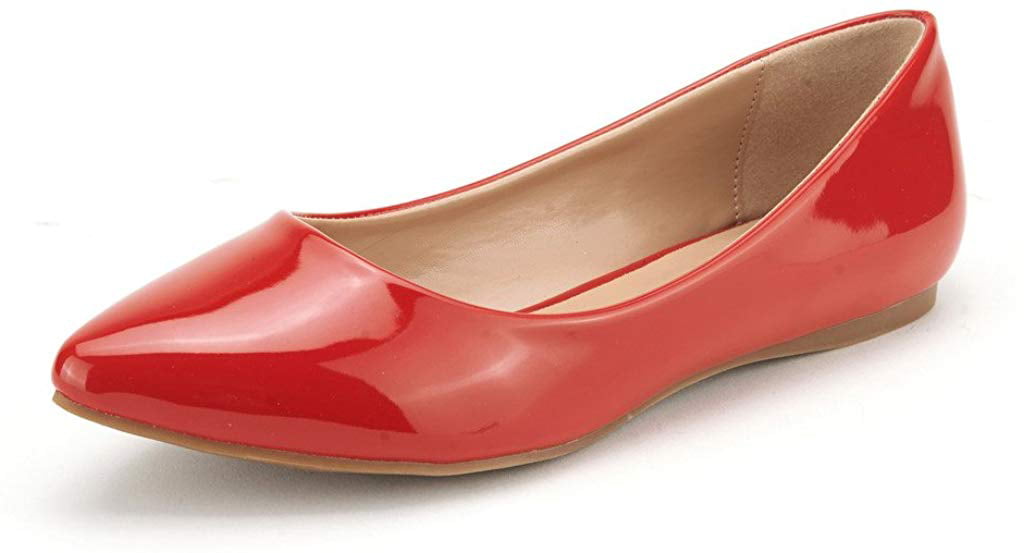walstar Womens Comfortable Point Toe Flat Pumps Shoes 