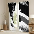 thumbnail image 3 of Dirt Bike Curtains & Drapes Motorcycle Extreme Sports Curtains Motocross Rider Grunge Style Blackout Curtains Teens Young Man Motorbike Race Vehicles Window Treatments 38''Wx54''L, 3 of 5