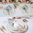 thumbnail image 3 of Easter Cloth Napkins, Spring Watercolor Bunny Eggs Flower Wood Grain Blue Washable and Reusable Dinner Napkins Set of 6, Table Napkin for Kitchen Party Birthday Wedding Hotel Housewarming 20"x20", 3 of 9