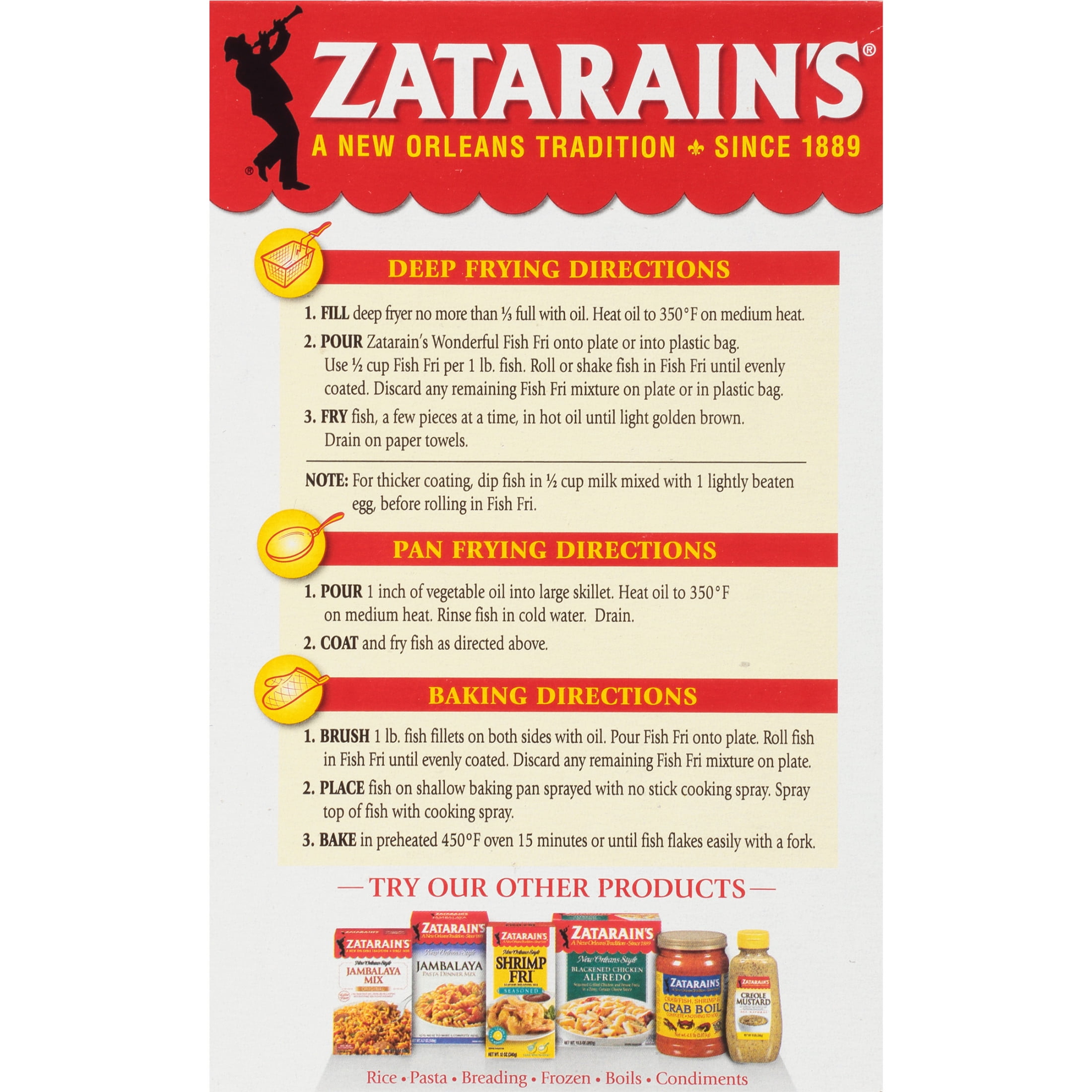 Zatarain's Wonderful Fish Fri, 24.0 oz Box