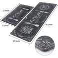 thumbnail image 3 of Kitchen Mats for Floor, Anti Fatigue Comfort Kitchen Standing Desk Mat, Floor Pad Kitchen Rug Waterproof Stain Resistance Non Slip Kitchen Set of 2, 17.3''''x27.6''''+17.3''''x47.2'''', Eat Well, 3 of 6