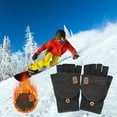 thumbnail image 5 of Xecvkr Electric Heating Gloves USB Winter Warm Gloves Plush Heated Flip Finger Mittens Charging Hand Warming Office Typing Computer Study Gift Indoor Use One Pair Adjustable Size 1PC, 5 of 5