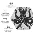 thumbnail image 3 of Yiaed Abstract Ink Octopus Print Leather Coasters for Drinks - Cup Coasters Coffee Table Kitchen Table Bar, Home & Office Gifts Handmade Drink Coasters-Hexagon, 3 of 6