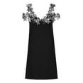 thumbnail image 4 of AOOCHASLIY Miss Dress Fall Clearance Women Fashion Off-The-Shoulder Summer V Neck Sleeveless Flower Dress, 4 of 5