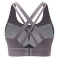 thumbnail image 5 of vigerkar High Impact Sports Bras for Women - Scoop Neck Strappy Sports Bra High Support Moulded Cup Workout Bra (Purple, S), 5 of 5