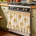 thumbnail image 4 of Farmhouse Kitchen Stove Curtain, Ruffled Lace Trim Stove Cover Curtain with Floral Prints, Decorative Oven Door Curtain for Vintage Kitchen Decor(22*31"), 4 of 4