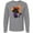Athletic Heather, variant on Black Cat, Cat Wearing Witch Hat, Halloween Long Sleeve T-Shirt