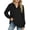 Black, variant on OALUXE Blouses for Women Long Sleeve Shirts V Neck Smocked Cuffs Tunic Tops