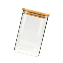 HEMOTON Glass Tea Jar Food Storage Containers Coffee Sugar Canisters