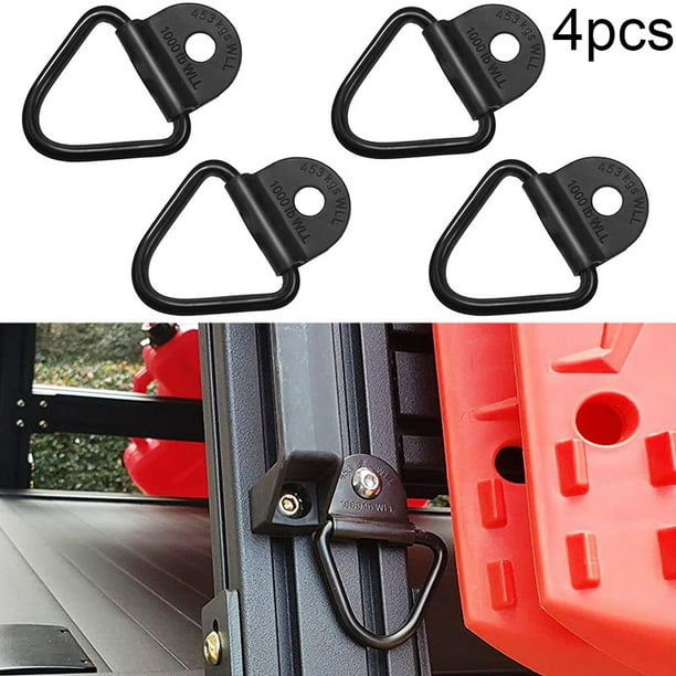 4 Pack Heavy Duty Truck Bed Tie Down Anchors V Rings Trailers Hook ...