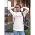 thumbnail image 2 of Love You Slogan Sweatshirt Women -Image by Shutterstock, Female Medium, 2 of 4