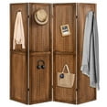 thumbnail image 1 of Costway 4 Panel Pegboard Display with 360° Metal Hinges Solid Wood Frame for Craft Show, 1 of 9
