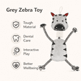 thumbnail image 6 of Pawpourri Grey Zebra Rope and Chew Toy for Dogs and Cats, 6 of 6