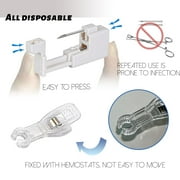 Belly Button Piercing Gun Kit - 7PCS Body Piercing Kit for Men Women, Easy, Safe, Disposable, Done Alone