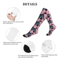 thumbnail image 5 of Lsque Rose Flowers Pattern Sport Compression Socks for Men & Women 15-20 mmHg Knee High Nurse Pregnant Running Medical and Travel Athletic, 5 of 6