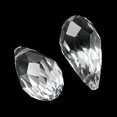 thumbnail image 2 of Glass Pendants Faceted Teardrop Charms Clear 20x10mm Hole: 1.2mm, 2 of 2