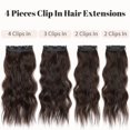 thumbnail image 4 of Extensiones de cabello KookaStyle Long Wavy Synthetic 20 pulgadas, color marrón, 4 of 6