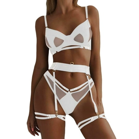 Minimizer Bras for Women Women s Fun Lingerie Lace Sexy Fashion Lingerie Heavy Craft Mesh Comfortable Gathering With Steel Ring Set Of Four Push Up Bras for Women(Size:M)