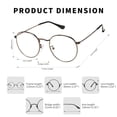 thumbnail image 3 of Gafas Pro Acme Classic con montura redonda de metal dorado y bronce, 3 of 9