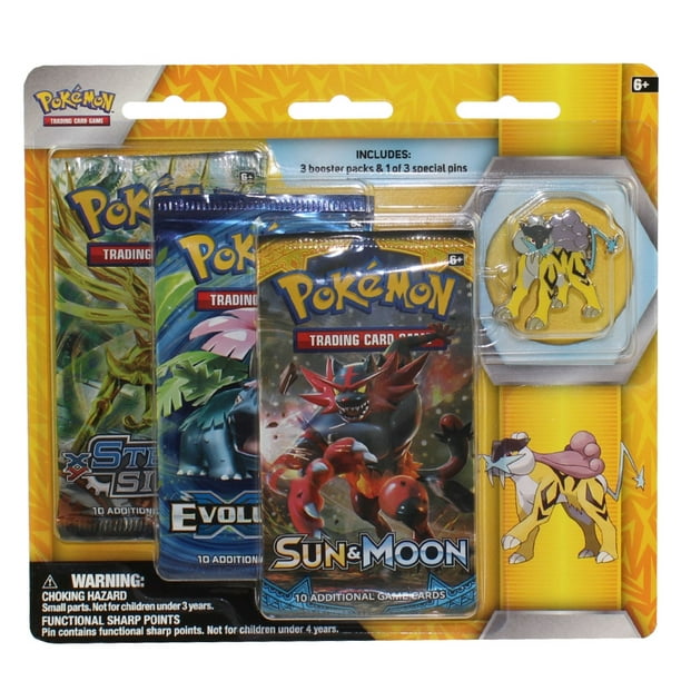 Pokemon TCG: Sun and Moon Guardians Rising 3-Pack Blister, Featuring ...