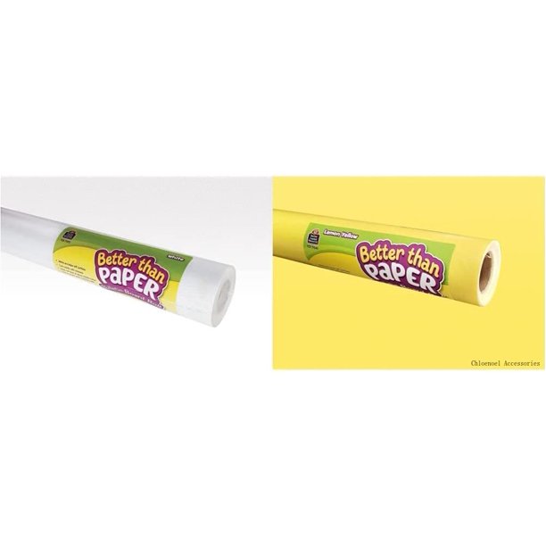 Better Than Paper Bulletin Board Roll, White 77373 & Lemon Yellow