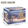 thumbnail image 3 of Storage Box With Lid 16.5x12.6x11.8In Foldable Stacked Household Storage Box Beautiful Christmas Night, 3 of 7