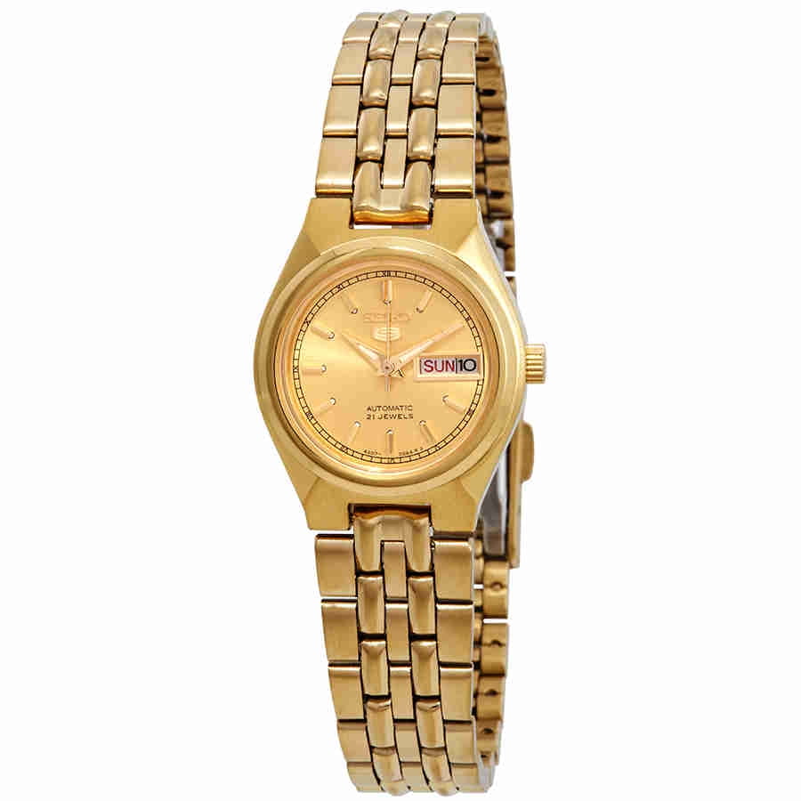 Seiko Seiko Series 5 Automatic Gold Dial Ladies Watch SYMA04