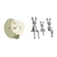 thumbnail image 1 of Reloj de pared con estatua sentada, figura escultural, adorno, relojes decorativos silenciosos, material cerámico, adecuado para oficina, hogar, aula,, 1 of 8